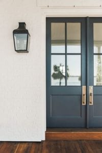 Blue Door with White Tile and Wooden Floors; highlighting Kara from Blue Alice Design's favourite design eras